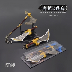 3pcs/set God Of War Kratos Anime Alloy keychain Set