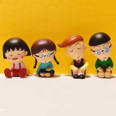 4pcs/set 5cm Crayon Shin-chan Cartoon Anime PVC Figure