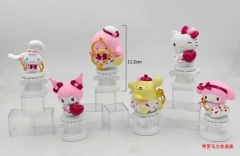 6pcs/set Sanrio Hello Kitty My Melody Kuromi Cinnamoroll Cartoon Anime PVC Figure