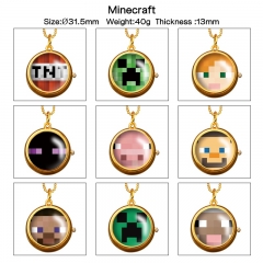 17 Styles Minecraft Cartoon Anime Alloy Watch Necklace