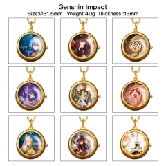 18 Styles Genshin Impact Cartoon Anime Alloy Watch Necklace