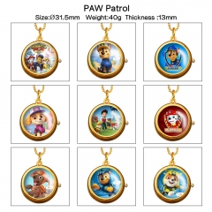 15 Styles Paw Patrol Snow Slide Cartoon Anime Alloy Watch Necklace