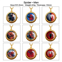 14 Styles Spider Man Cartoon Anime Alloy Watch Necklace