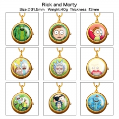 9 Styles Rick and Morty Cartoon Anime Alloy Watch Necklace