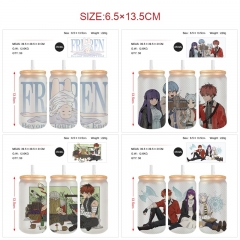 350ml 8 Styles Frieren: Beyond Journey's End Anime Glass Cup with Straw