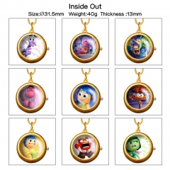 12 Styles Inside Out Cartoon Anime Alloy Watch Necklace