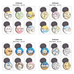 6pcs/set 5 Styles 75mm Chiikawa Cartoon Anime Refrigerator Magnet