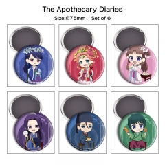 6pcs/set 2 Styles 75mm The Apothecary Diaries Cartoon Anime Refrigerator Magnet