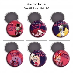 6pcs/set 2 Styles 75mm Hazbin Hotel Cartoon Anime Refrigerator Magnet