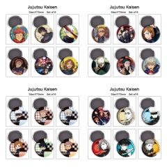 6pcs/set 7 Styles 75mm Jujutsu Kaisen Cartoon Anime Refrigerator Magnet