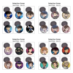 6pcs/set 6 Styles 75mm Detective Conan Cartoon Anime Refrigerator Magnet